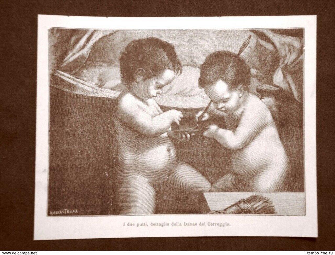 I due putti Dettaglio della Danae del Correggio Stampa del …