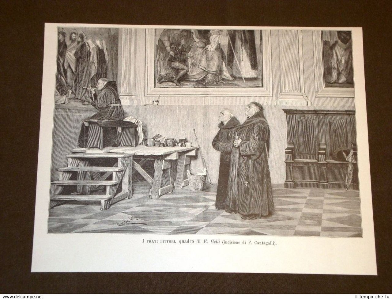 I frati pittori Quadro di E. Gelli del 1891