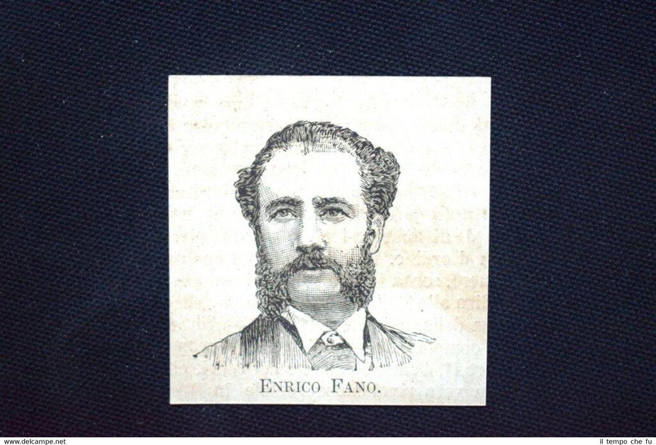 I nuovi Deputati del 1876: Enrico Fano Incisione del 1876
