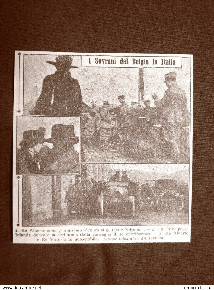 I Sovrani del Belgio in Italia nel 1918 Re Alberto … | Immagine principale