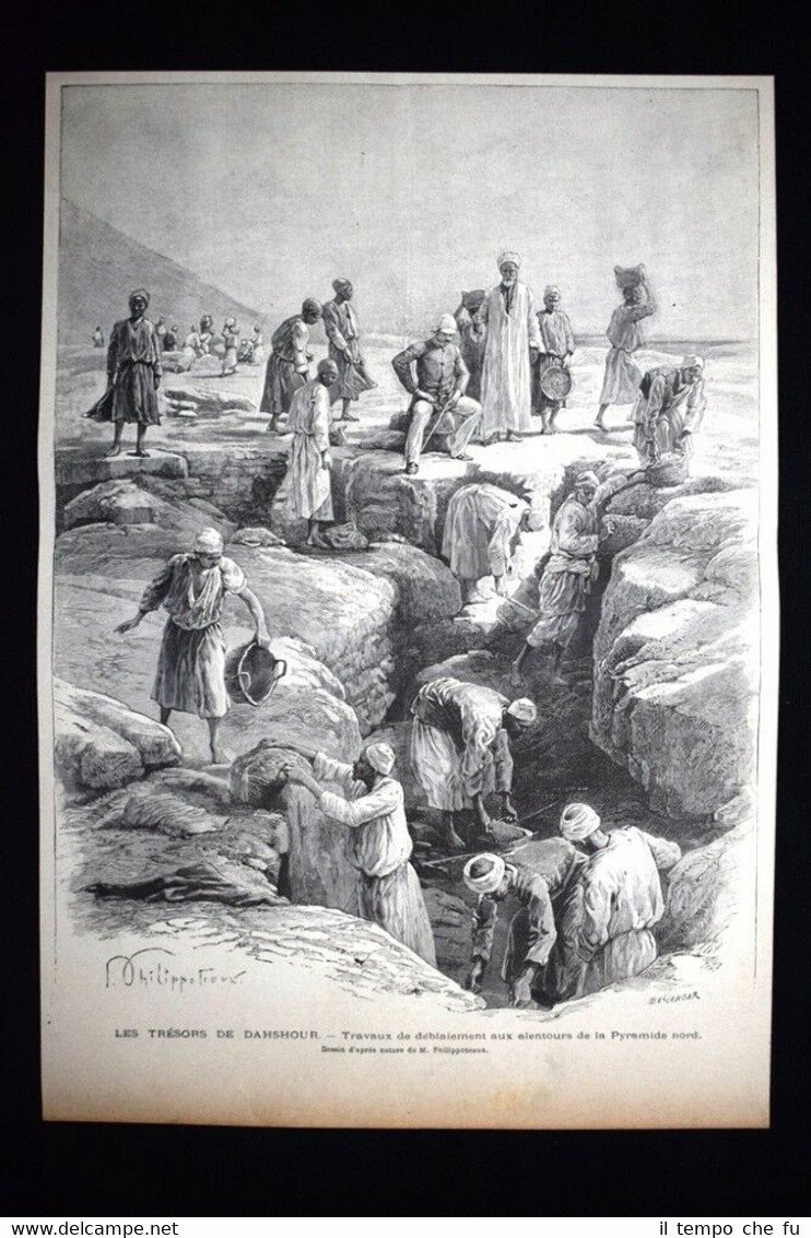 I tesori di Dahshour, in Egitto: Sgombero dintorni Piramide Incisione …