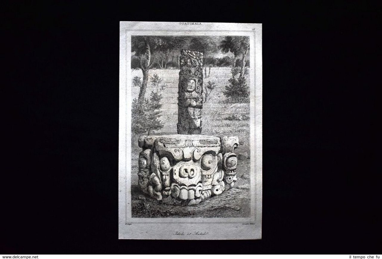 Idoli e Autel, Guatemala Incisione del 1850 L'Univers pittoresque | Immagine principale