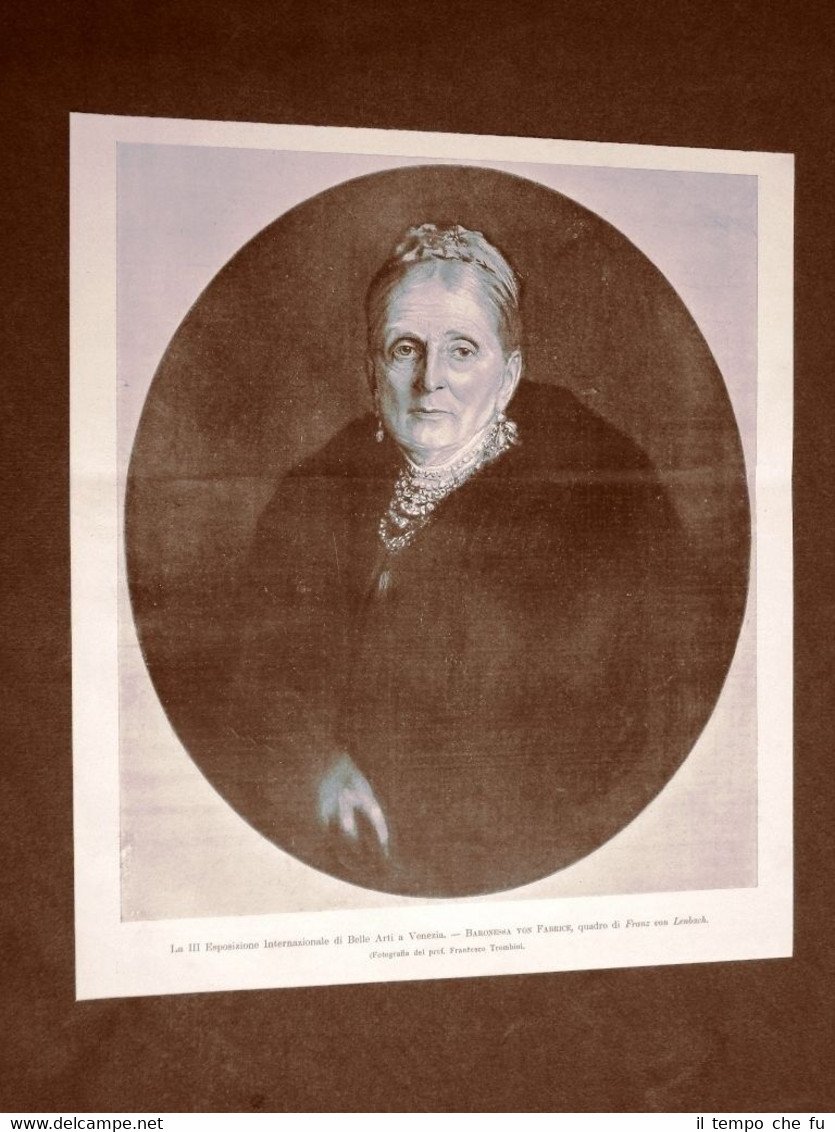 III Esposizione belle arti Venezia nel 1899 Baronessa Von Fabrice …