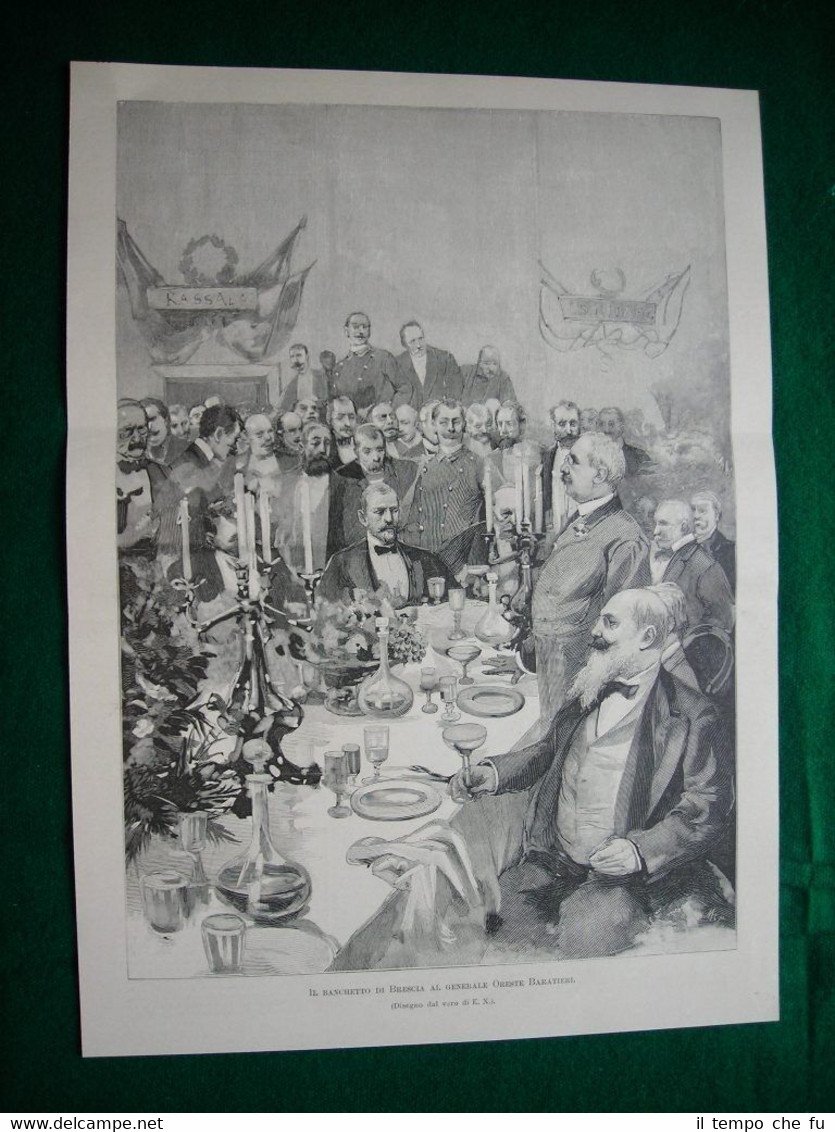 Il banchetto di Brescia al Generale Oreste Baratieri nel 1895