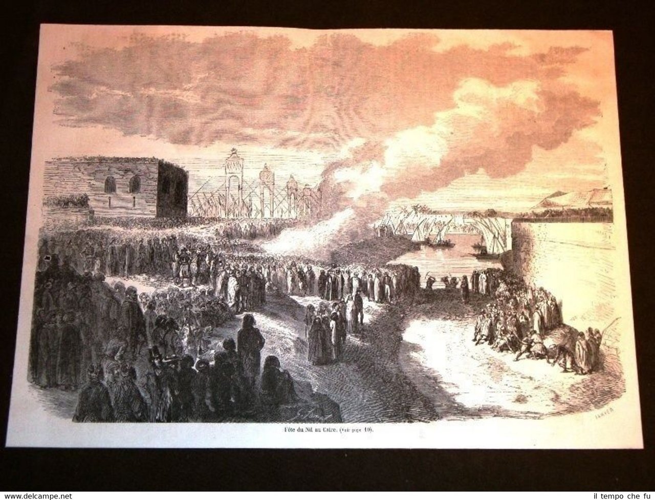 Il Cairo nel 1857 La Festa del Fiume Nilo Egitto