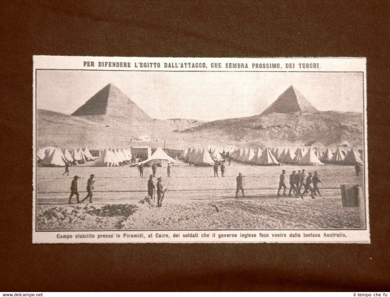 Il Cairo nel 1915 Soldati Inglesi in difesa dell'attacco dei …