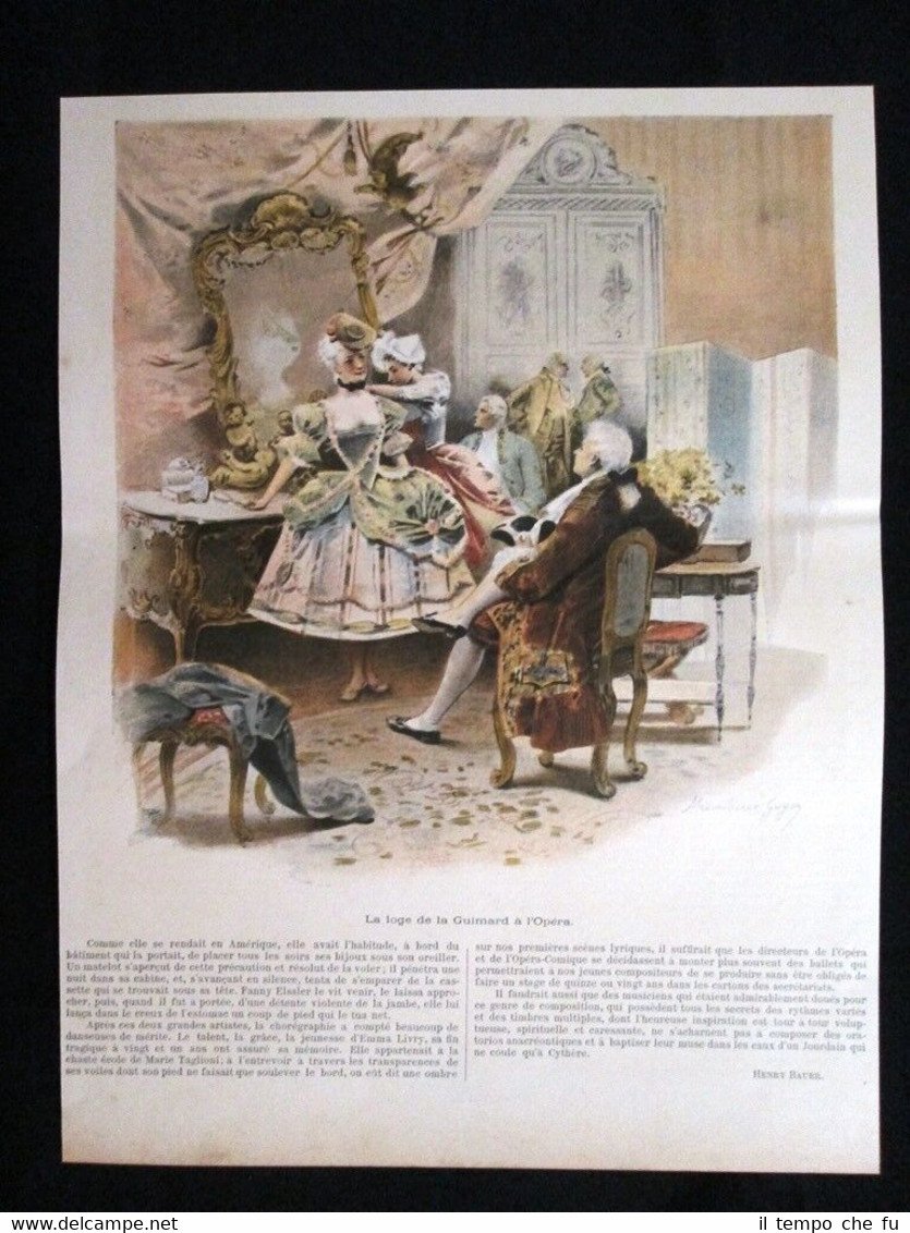 Il camerino della Guimard al Teatro dell’Opera Incisione del 1894