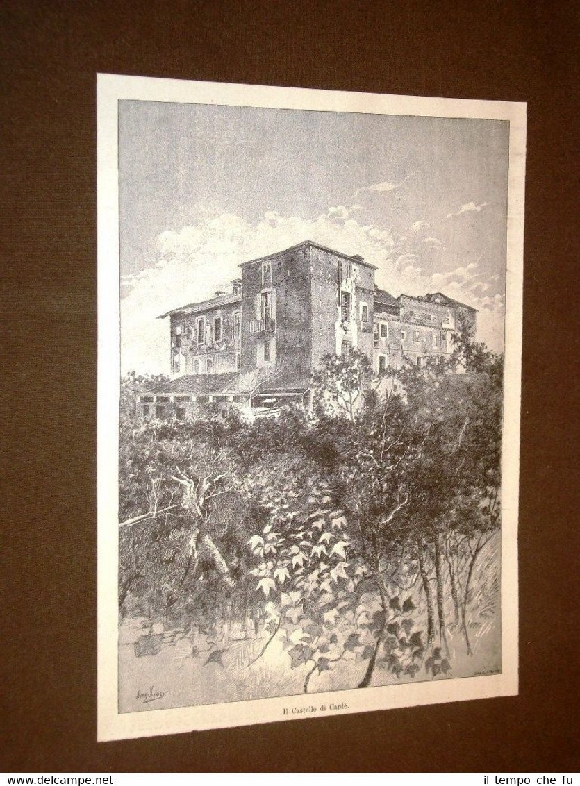 Il Castello di Cardè nel 1886 Cuneo Piemonte
