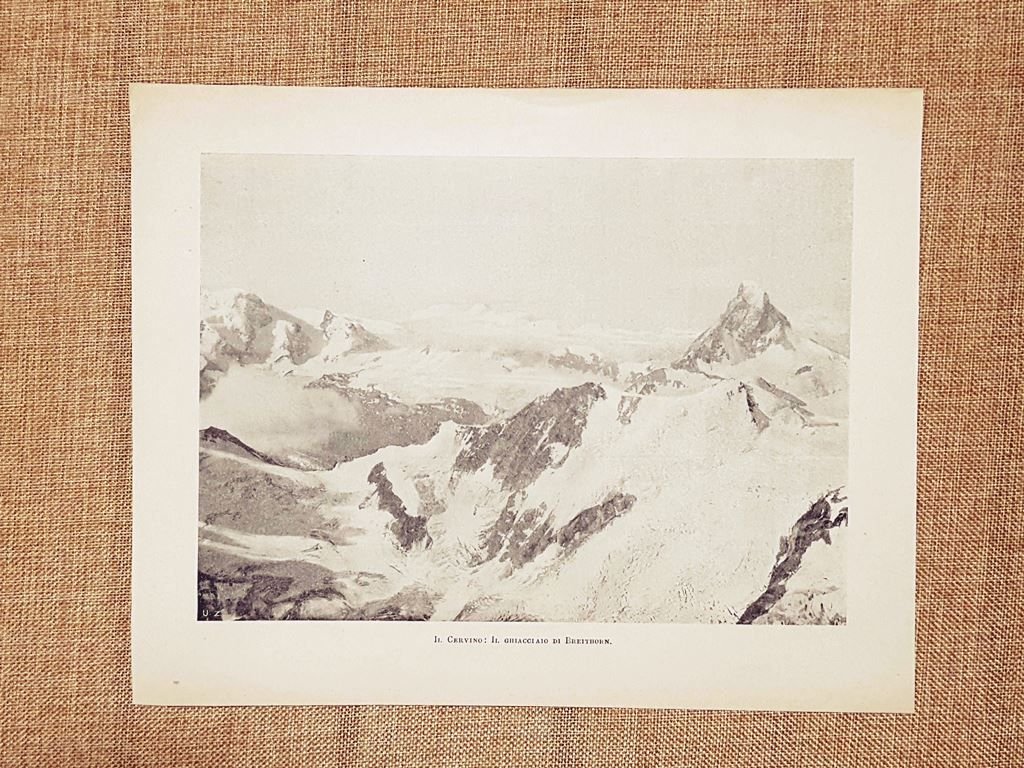 Il Cervino Ghiacciaio di Breithorn Stampa del 1899 | Immagine principale