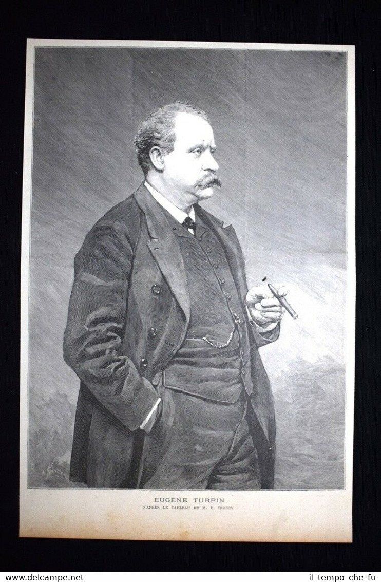 Il chimico francese Eugene Turpin Incisione del 1894