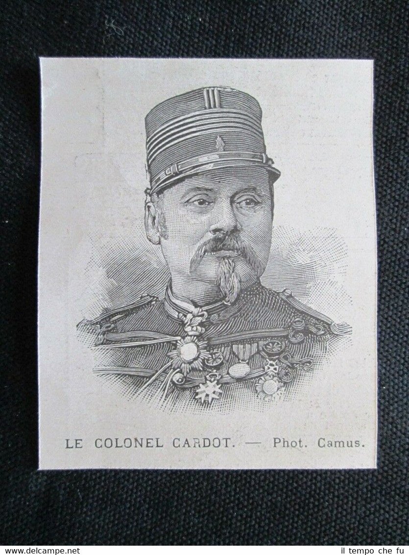 Il colonnello Cardot Incisione del 1894