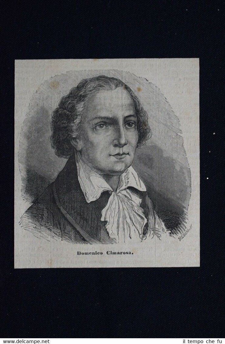 Il compositore italiano Domenico Cimarosa Incisione del 1875