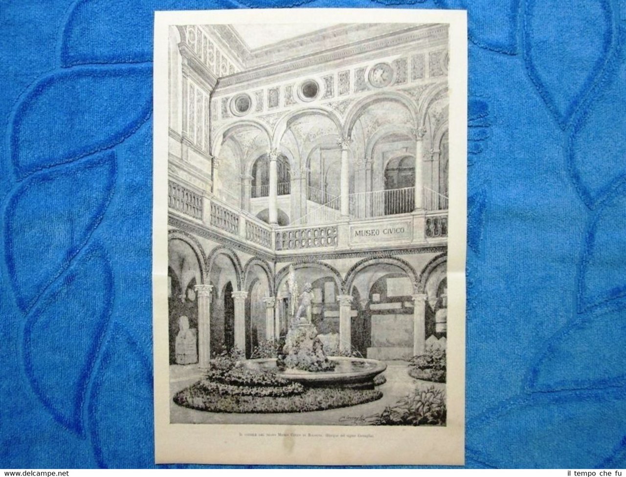 Il Cortile del Nuovo Museo Civico di Bologna nel 1882 | Immagine principale