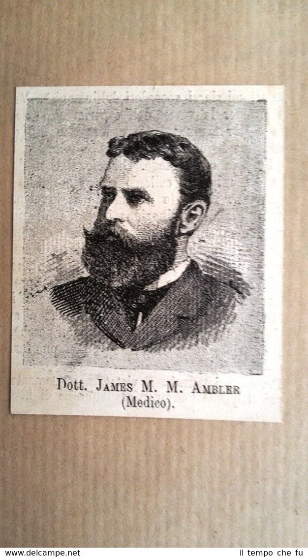 Il dottor James M. M. Ambler Incisione del 1882