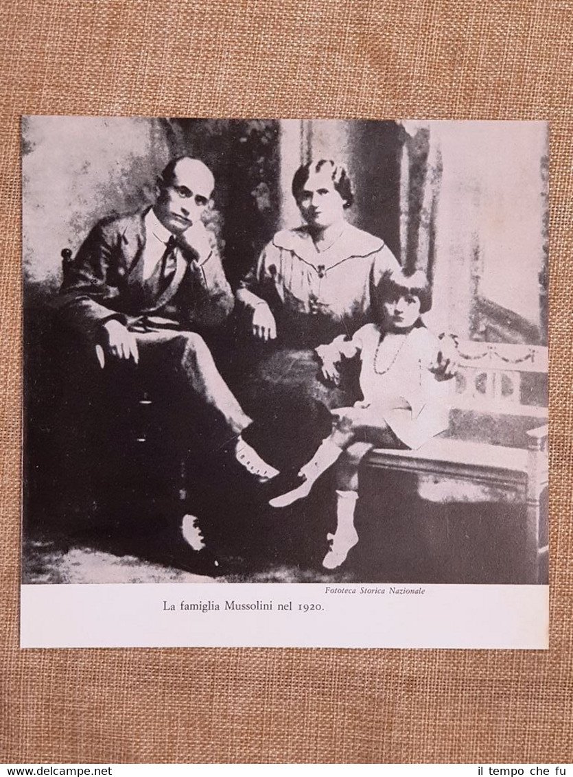 Il Duce Benito Mussolini con la sua famiglia nel 1920