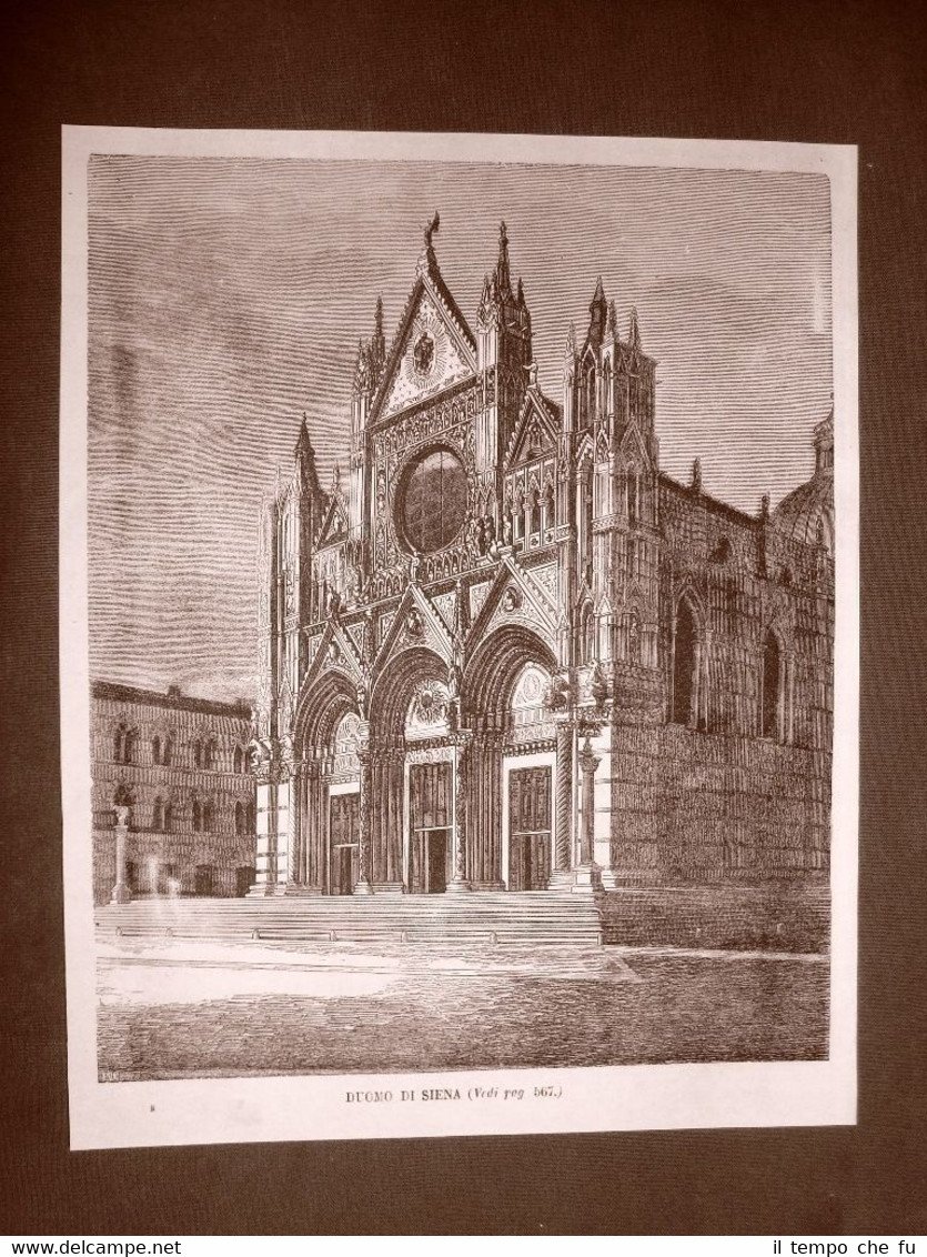 Il Duomo di Siena nel 1866 Toscana