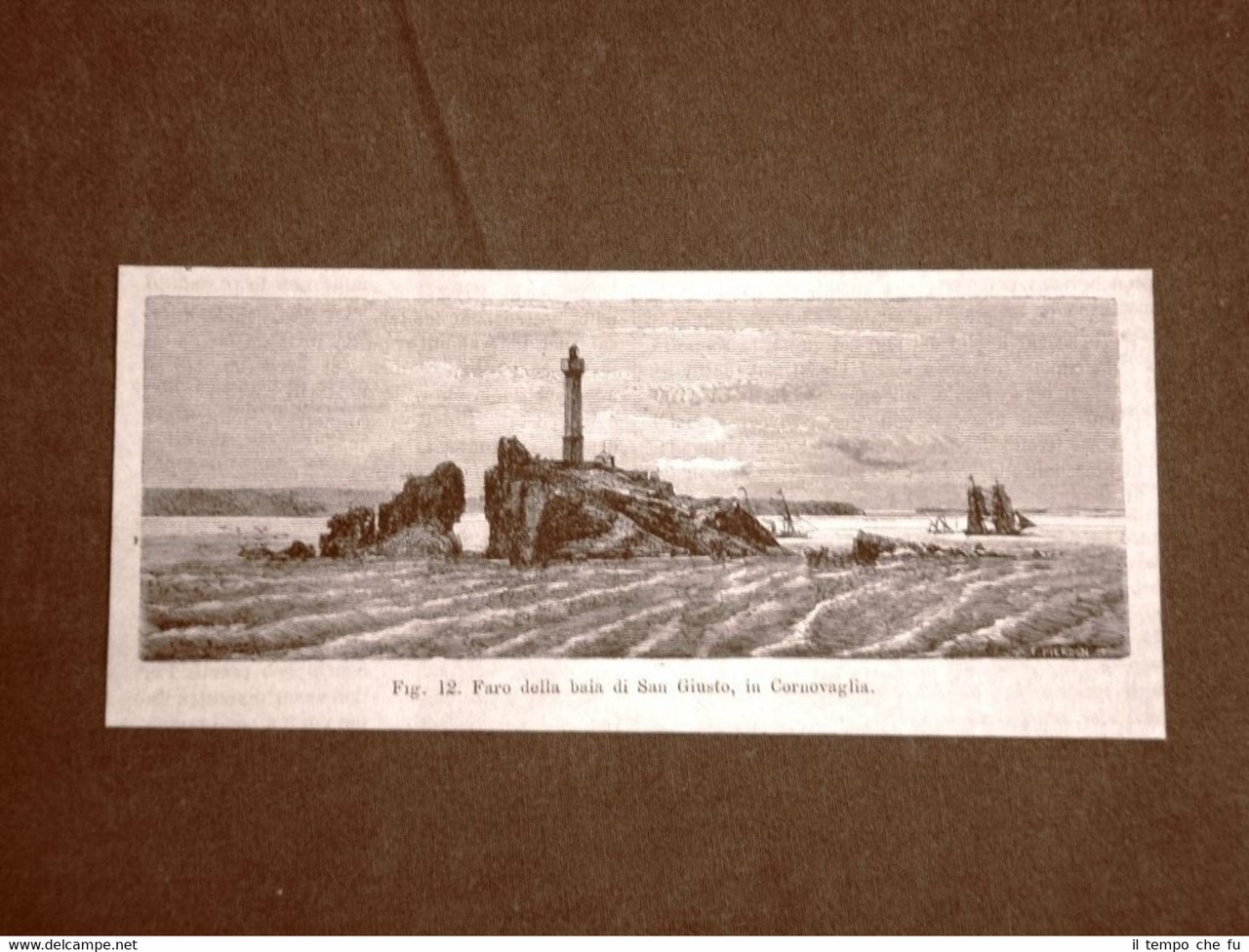 Il Faro della Baia di San Giusto nel 1875 Cornovaglia | Immagine principale