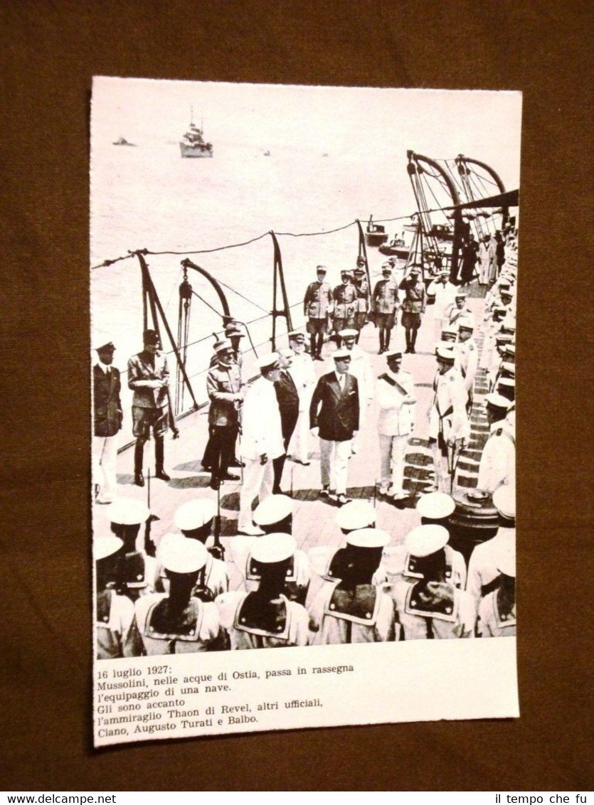 Il Fascismo in Italia Duce Mussolini ad Ostia 16 luglio …