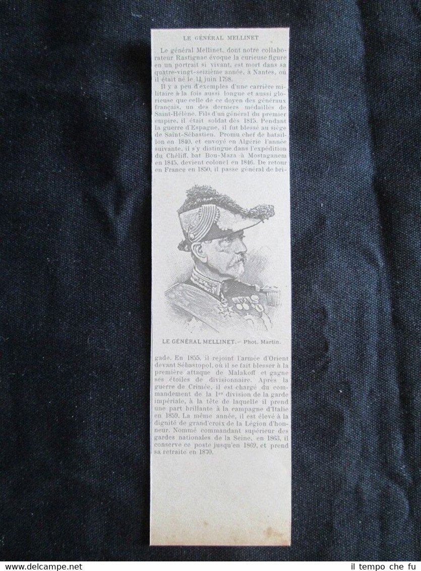 Il generale Mellinet, morto il 20 gennaio 1894 Incisione del …