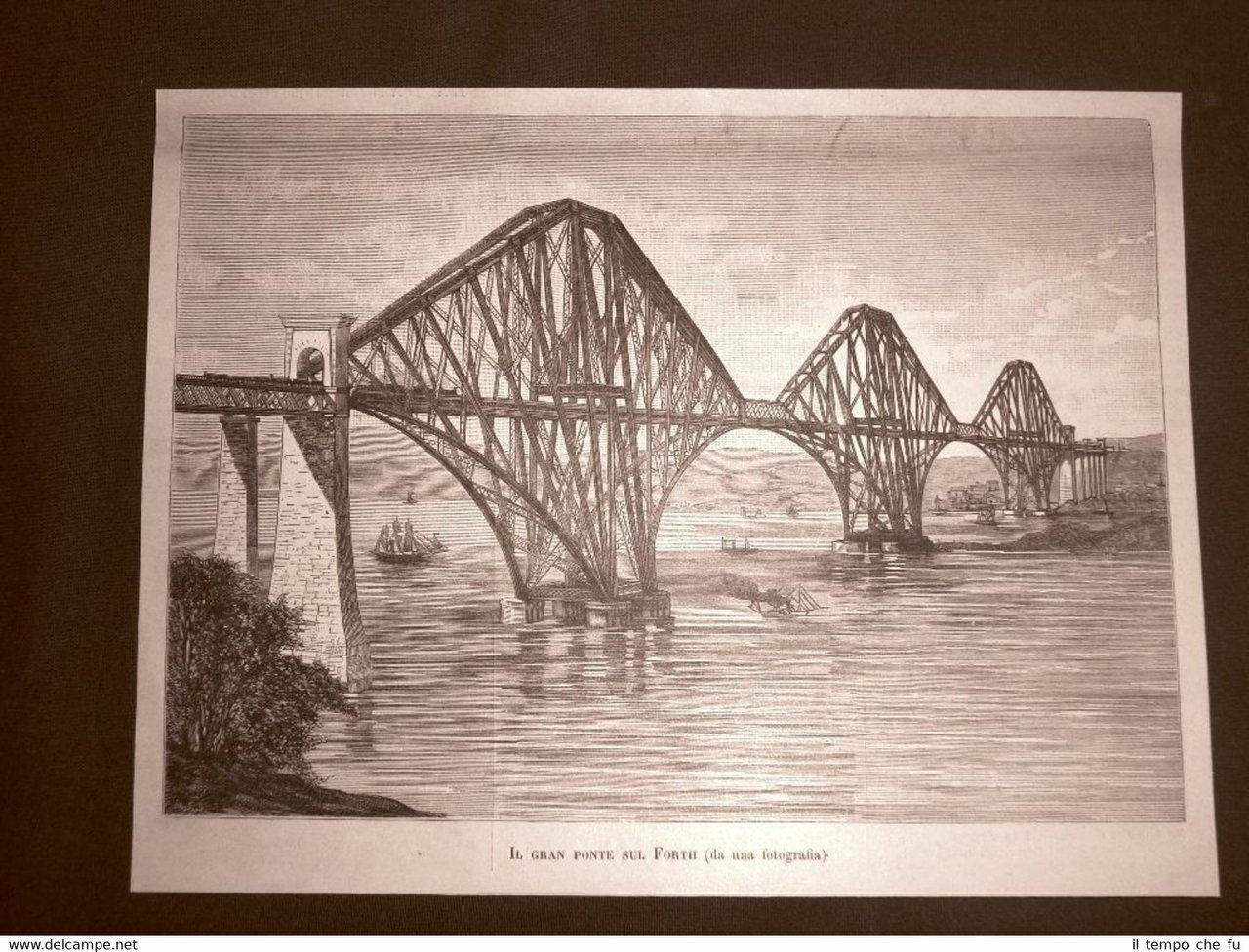 Il gran ponte sul fiume Forth nel 1890 Scozia Regno …