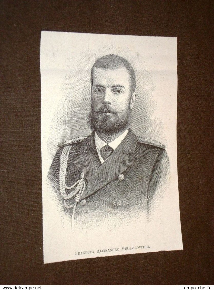 Il Granduca Alessandro o Alexander Mikhailovitch di Russia nel 1894