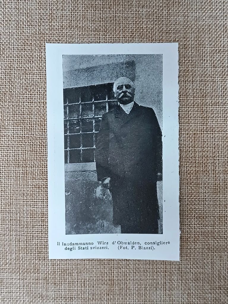 Il landammanno Wirz d'Obwalden, consigliere degli Stati svizzeri nel 1906. | Immagine principale