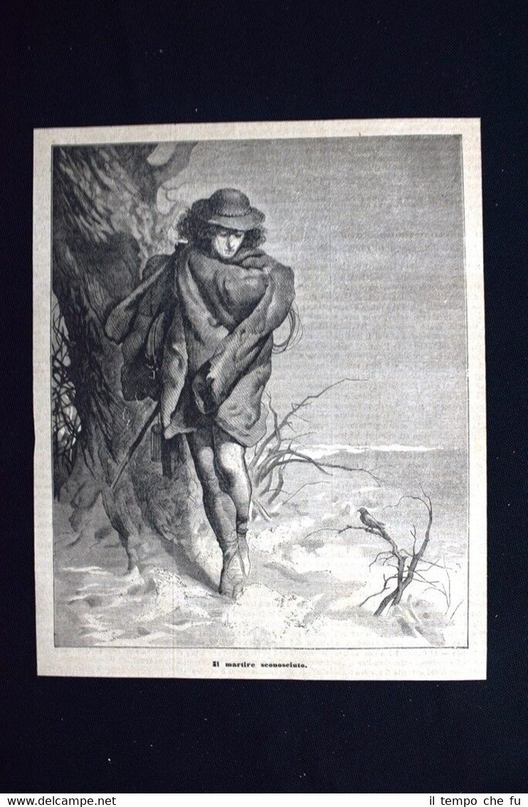 Il martire sconosciuto Incisione del 1875