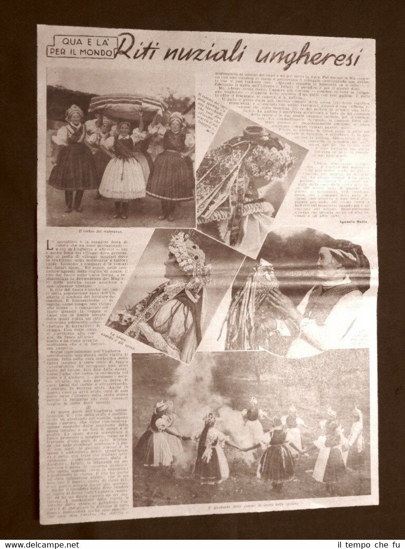 Il matrimonio in Ungheria nel 1935 Sposa Corteo del materasso …