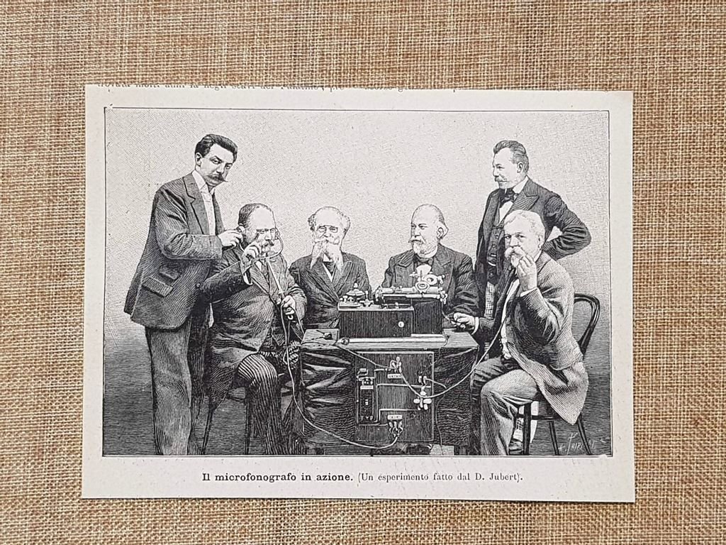 Il microfonografo Esperimento di D. Jubert del 1898 Invenzione