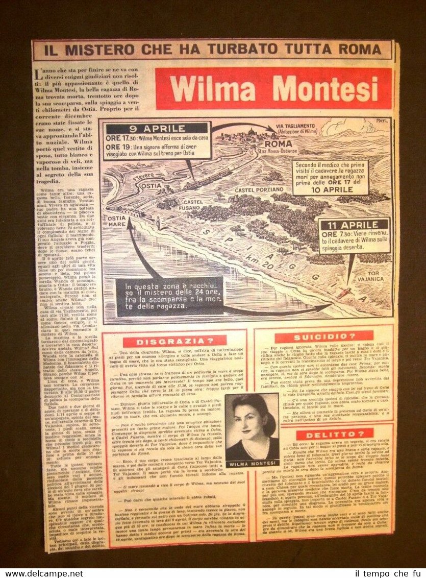 Il mistero della morte di Wilma Montesi di Roma nel …