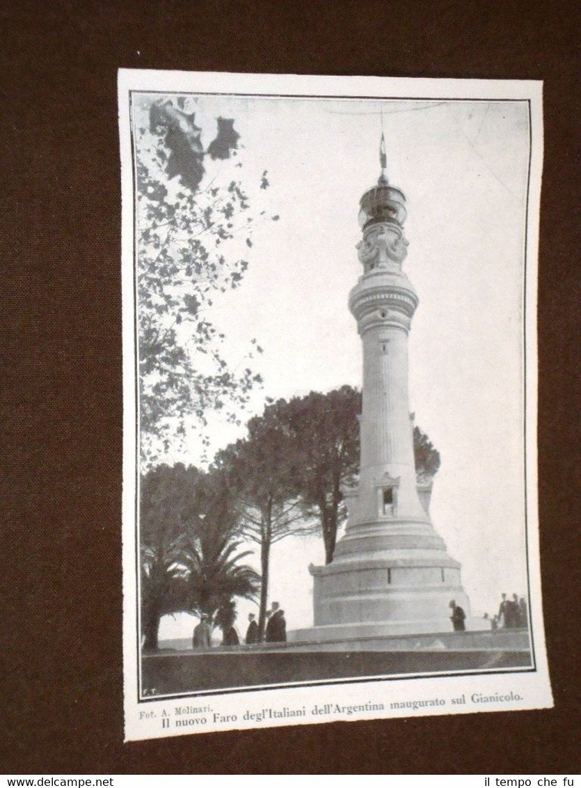 Il nuovo Faro degli Italiani dell'Argentina Inaugurato sul Gianicolo nel …