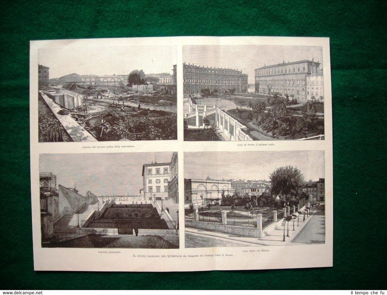 Il nuovo giardino del Quirinale nel 1895 - ingresso principale, …