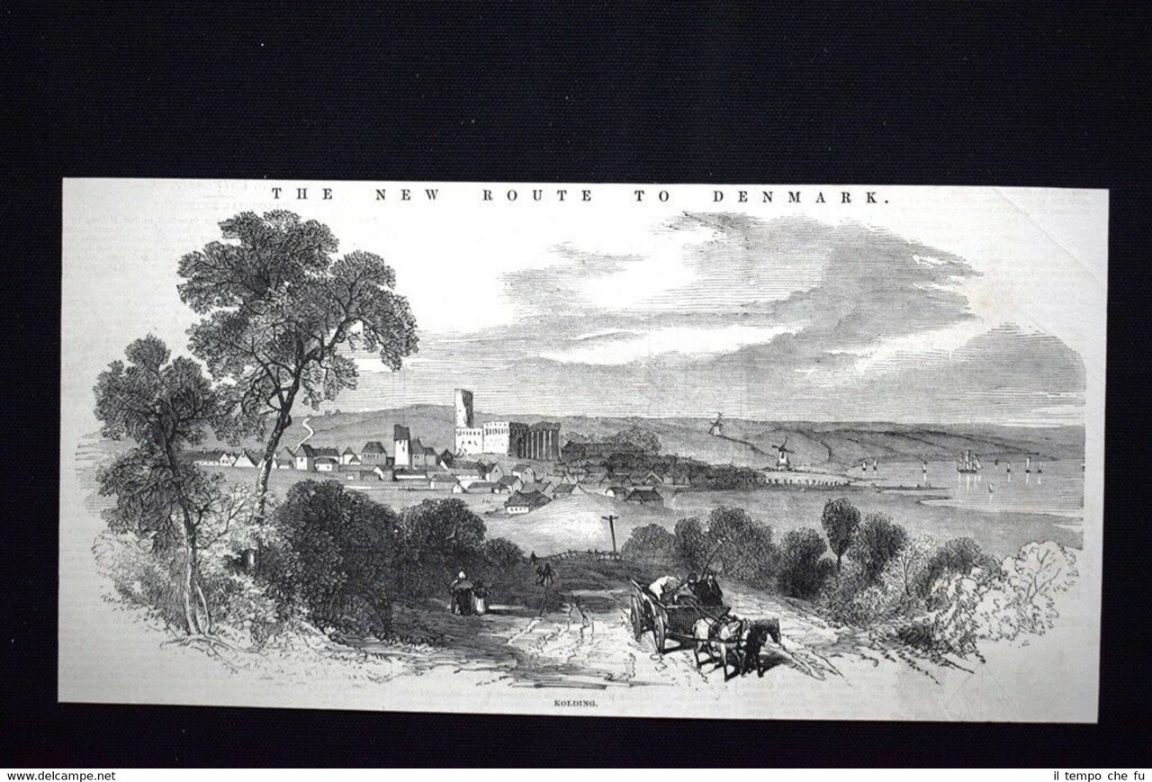Il nuovo percorso verso la Danimarca - Kolding Incisione del …
