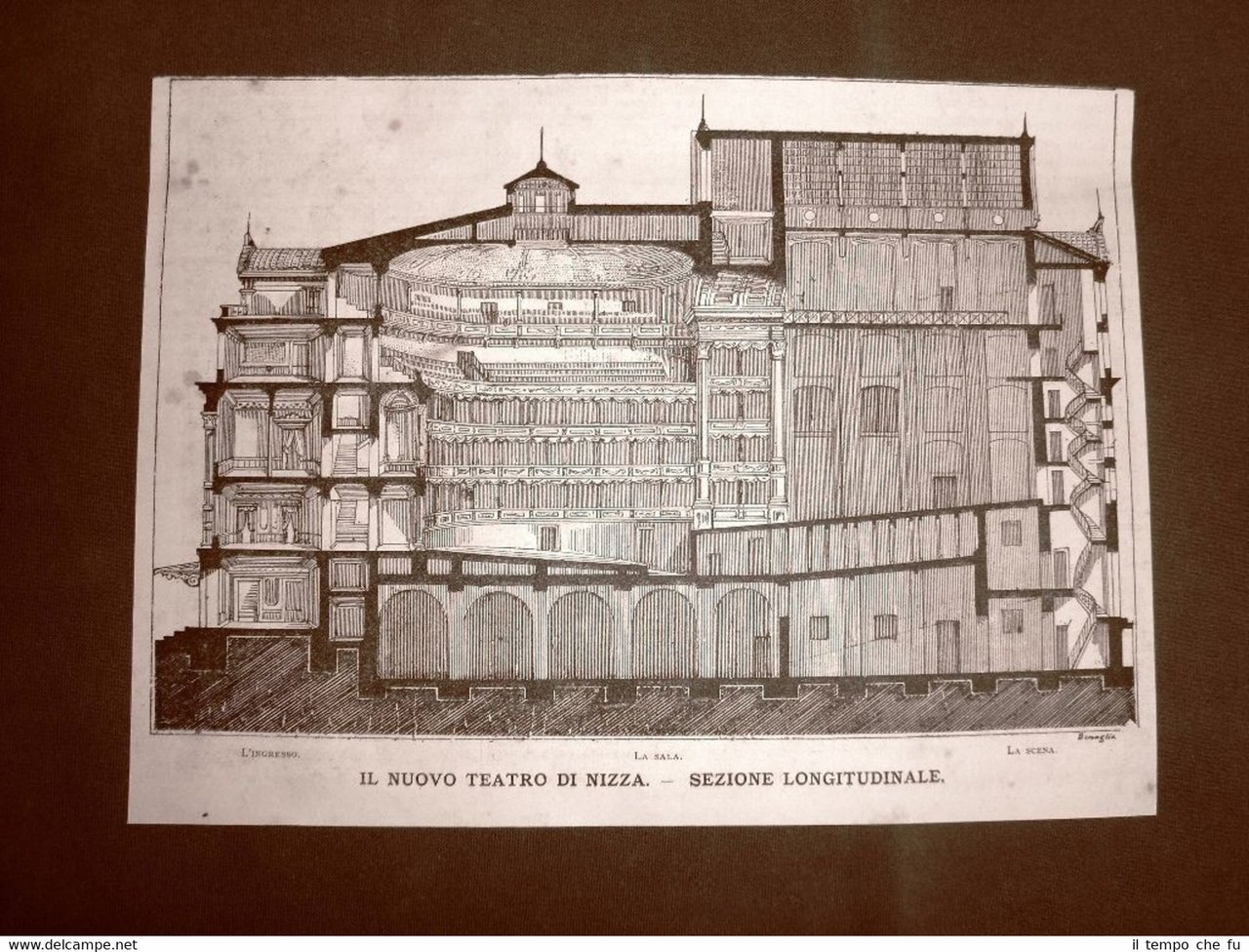 Il nuovo Teatro di Nizza nel 1885 Ingresso, sala e …