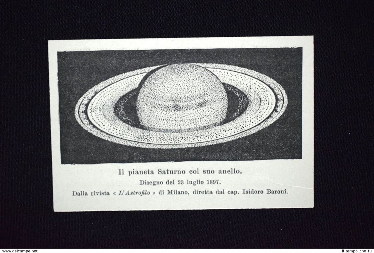 Il pianeta Saturno col suo anello