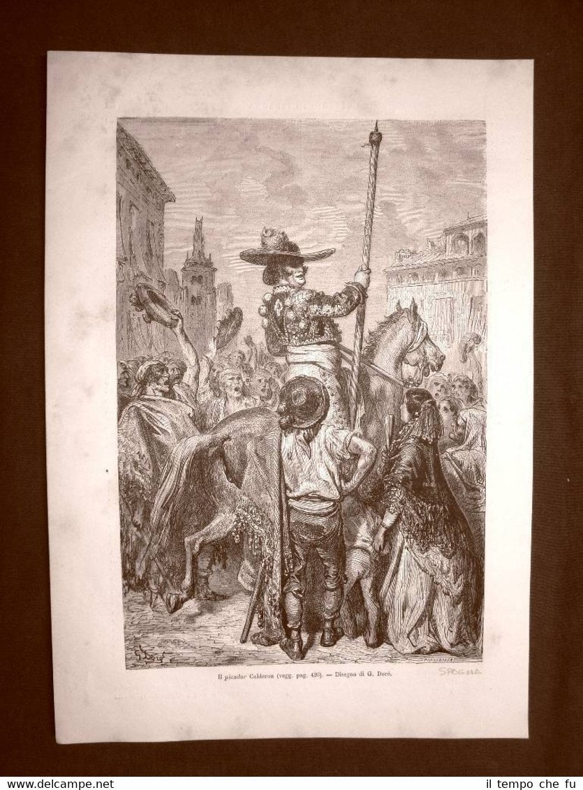 Il Picador Calderon nel 1863 Spagna Disegno di Gustave Doré | Immagine principale