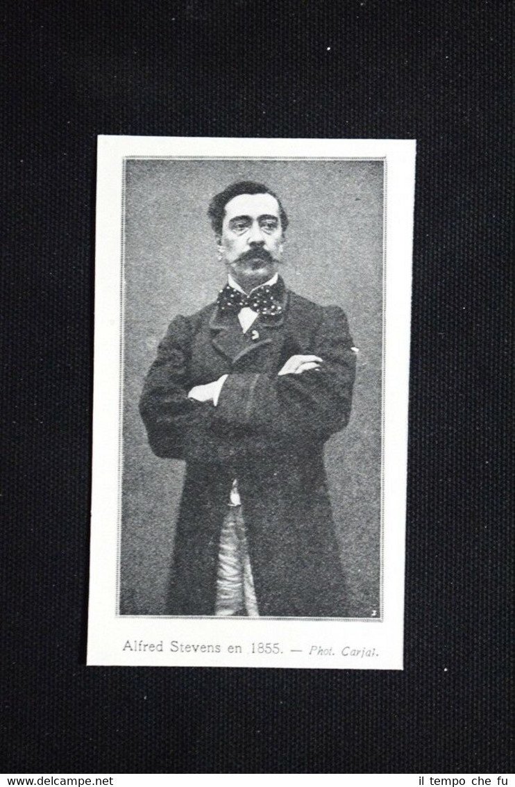 Il pittore belga Alfred Stevens nel 1855 Stampa del 1906 | Immagine principale