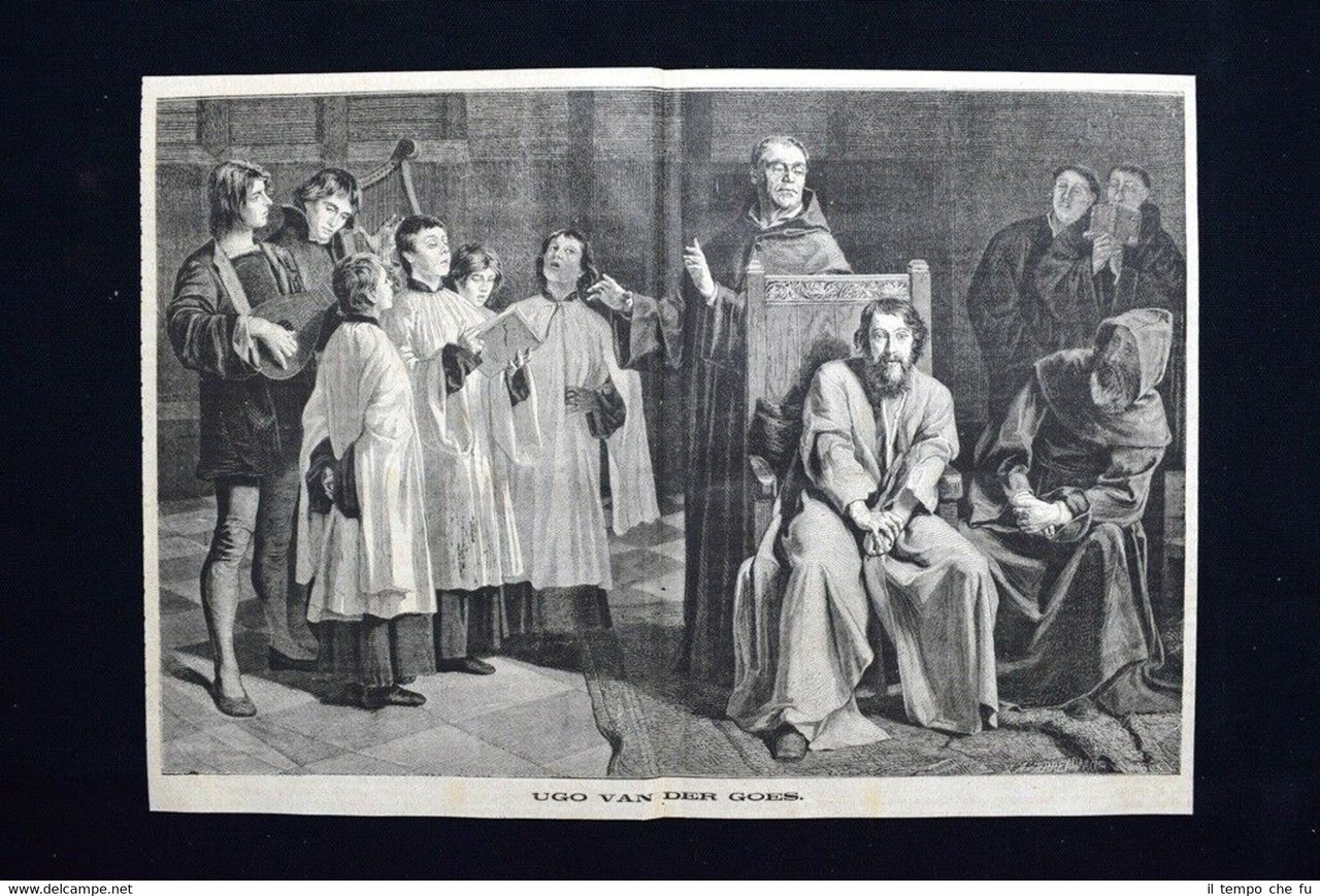 Il pittore fiammingo Hugo van der Goes Incisione del 1875 | Immagine principale