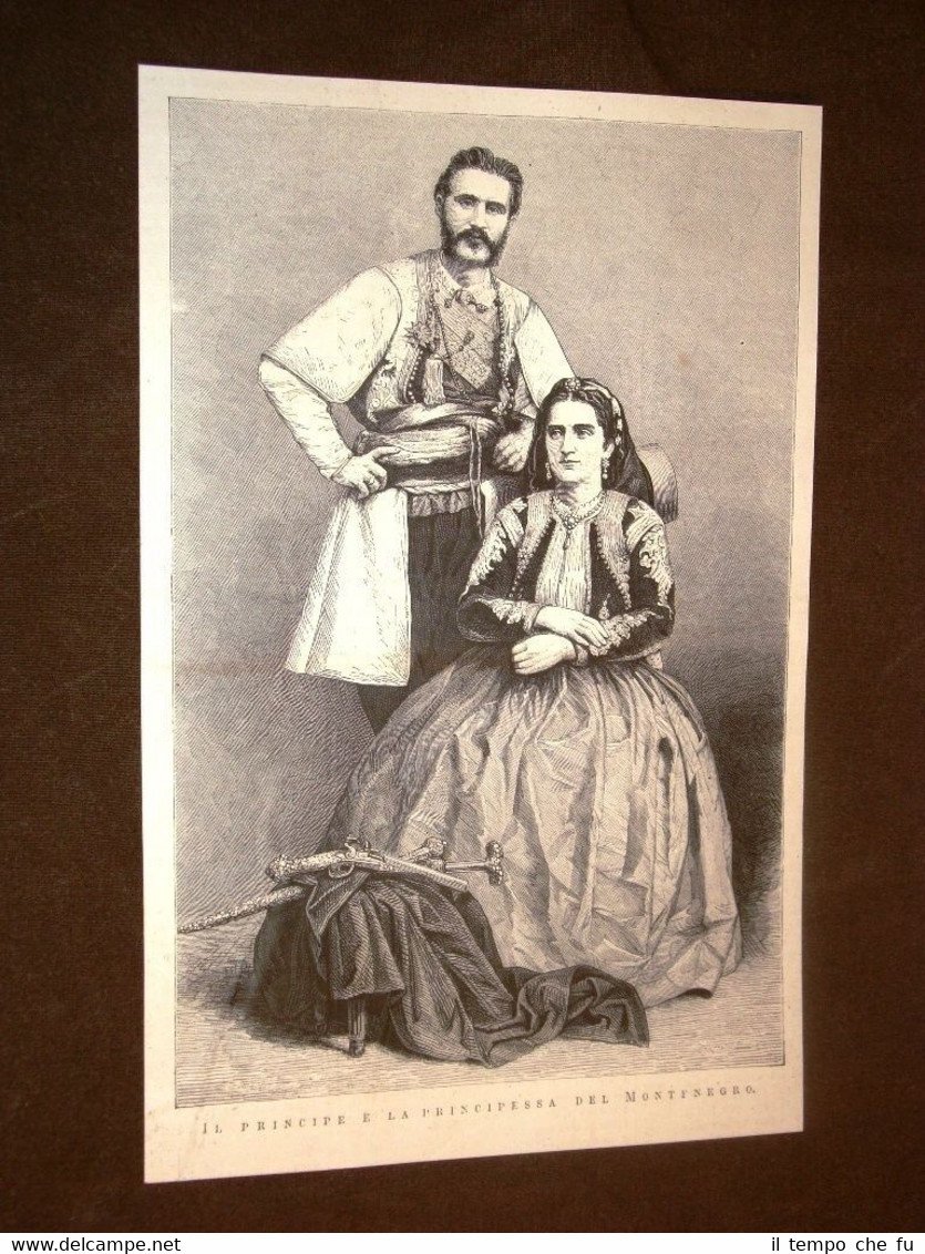 Il Principe e la Principessa del Montenegro nel 1877