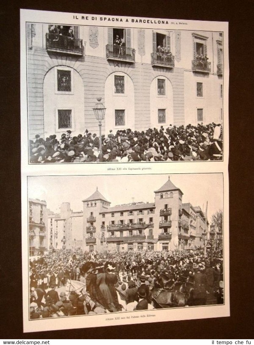 Il Re di Spagna Alfonso XIII a Barcellona nel 1908 …