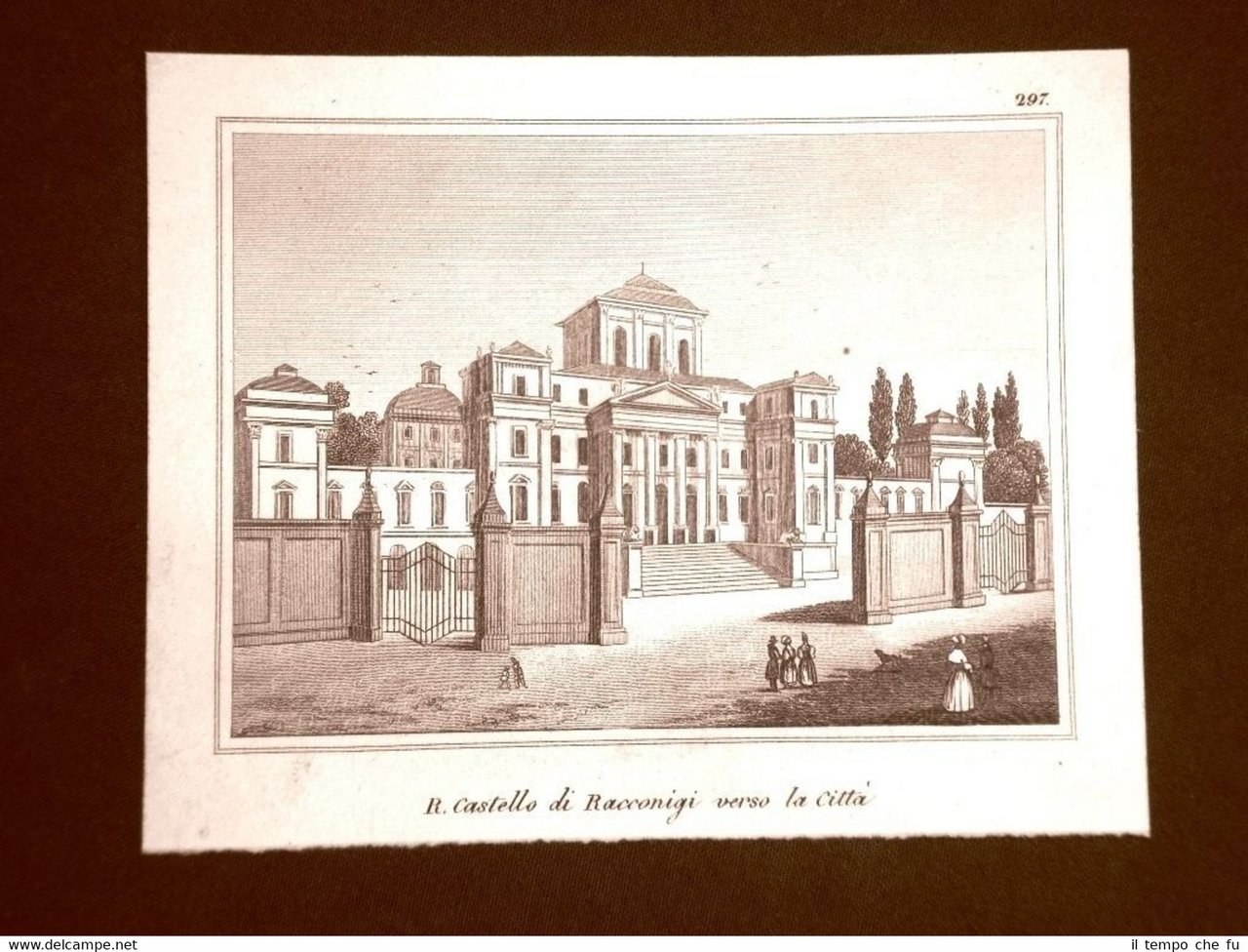 Il Regio Castello di Racconigi Incisione su rame all'acquaforte del …