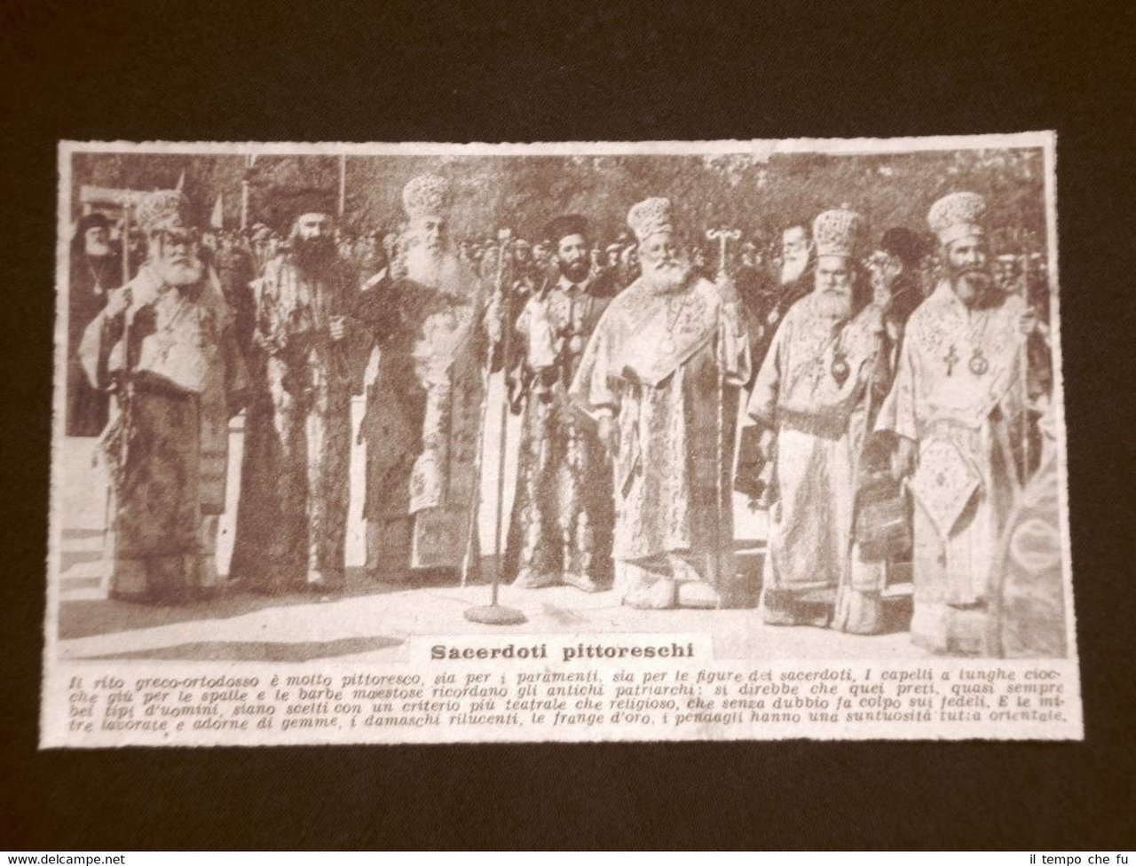Il rito Greco - Ortodosso nel 1946 Sacerdoti pittoreschi Religione