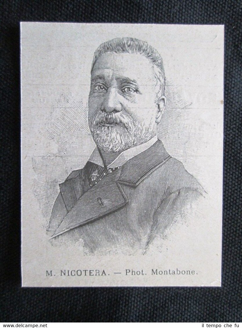 Il signor Nicotera Incisione del 1894