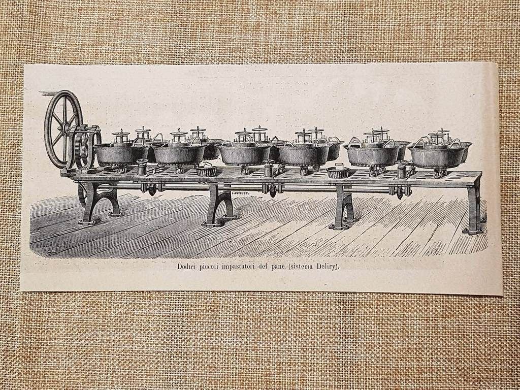 Il sistema Deliry nel 1880 Impastatore del pane Invenzione