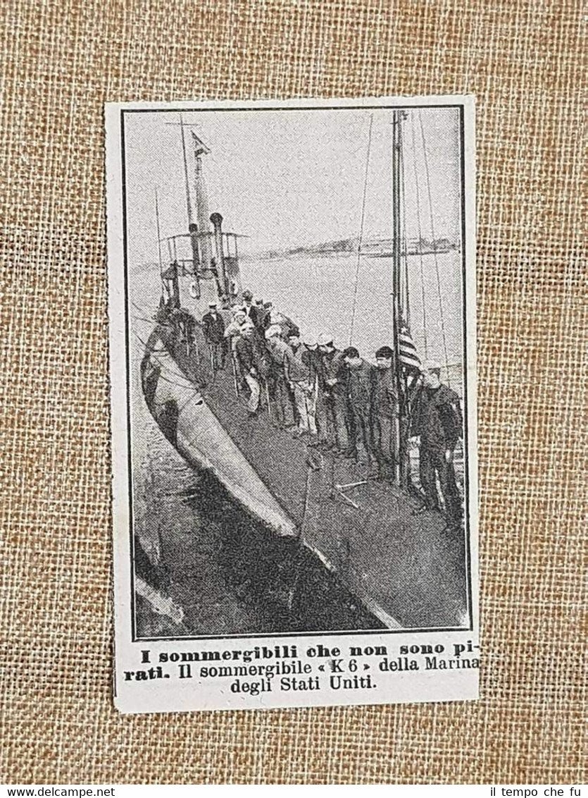 Il sommergibile K6 della Marina degli U.S.A. nel 1918 Prima …