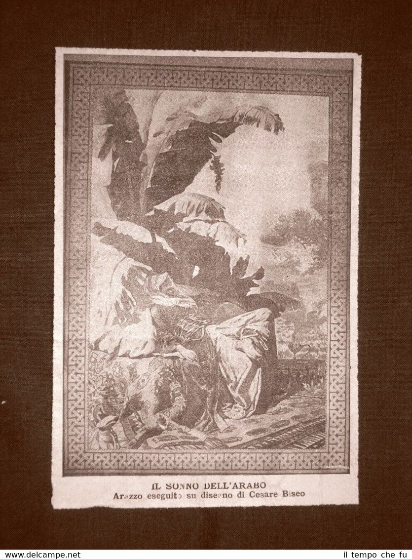 Il sonno dell'arabo Arazzo eseguito su disegno di Cesare Biseo …