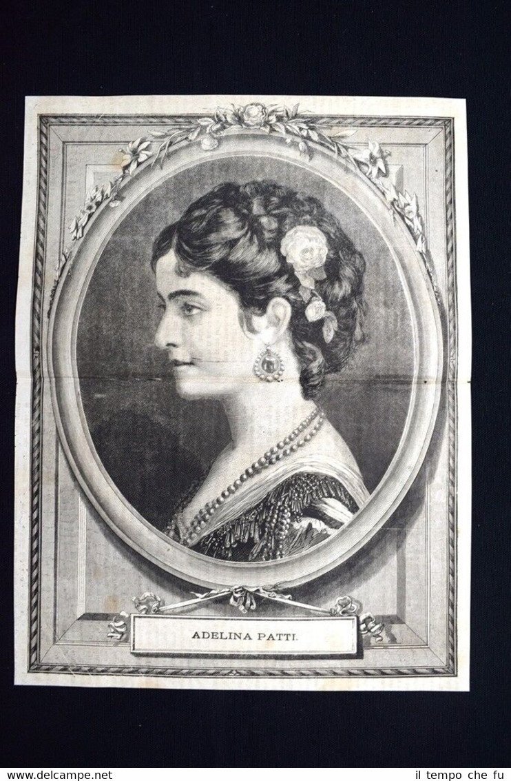 Il soprano italiano Adelina Patti Incisione del 1871