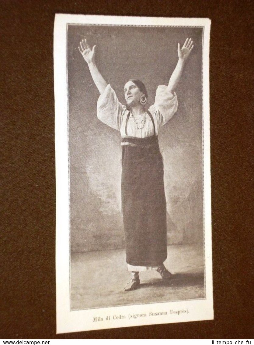 Il Teatro nel 1905 Attrice Mila di Codra (Signora Susanna …
