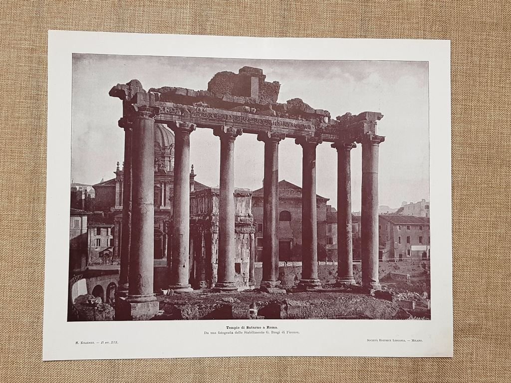 Il Tempio di Saturno a Roma nel 1905 Da una …