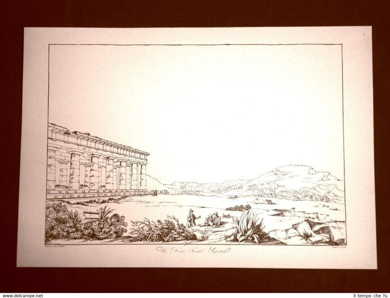 Il Tempio dorico a Segesta Sicilia Ristampa J.Goldicutt Antiquies Sicily …